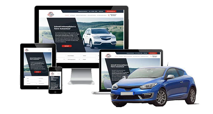ankauf mobil Ankaufseite mobil – Autoankauf Weinstadt mit rotem PKW